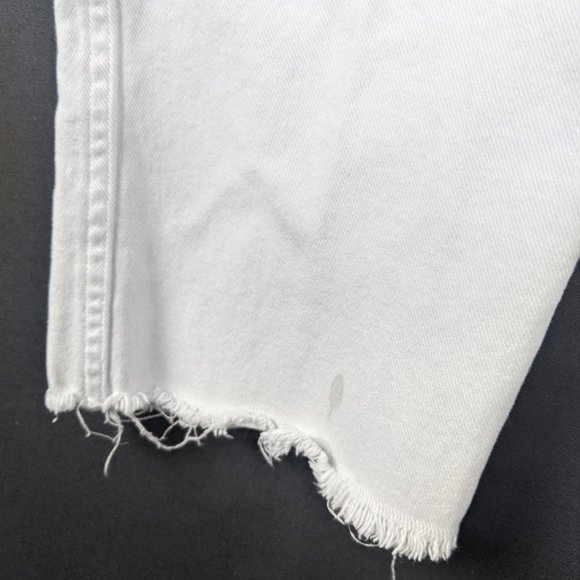 Good American Jeans Women 6 Good Curve White Denim High Rise Straight Ankle - Picture 14 of 16